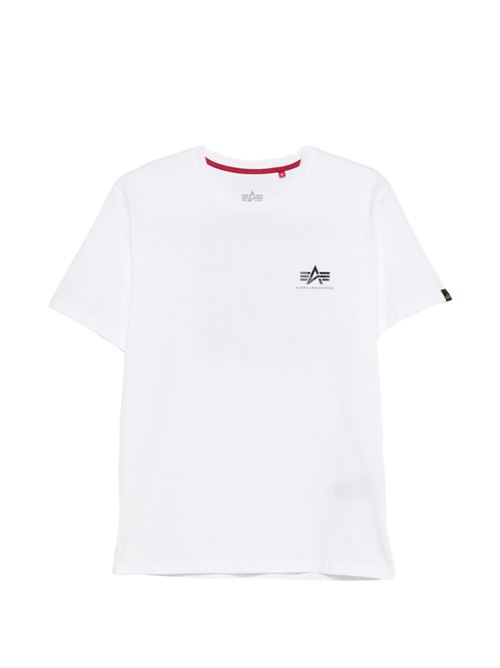 T-shirt uomo Alpha Industries bianca con logo stampato Alpha Industries | 26652309